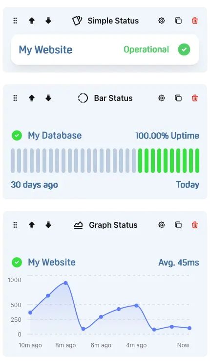 Status Page Block Editor